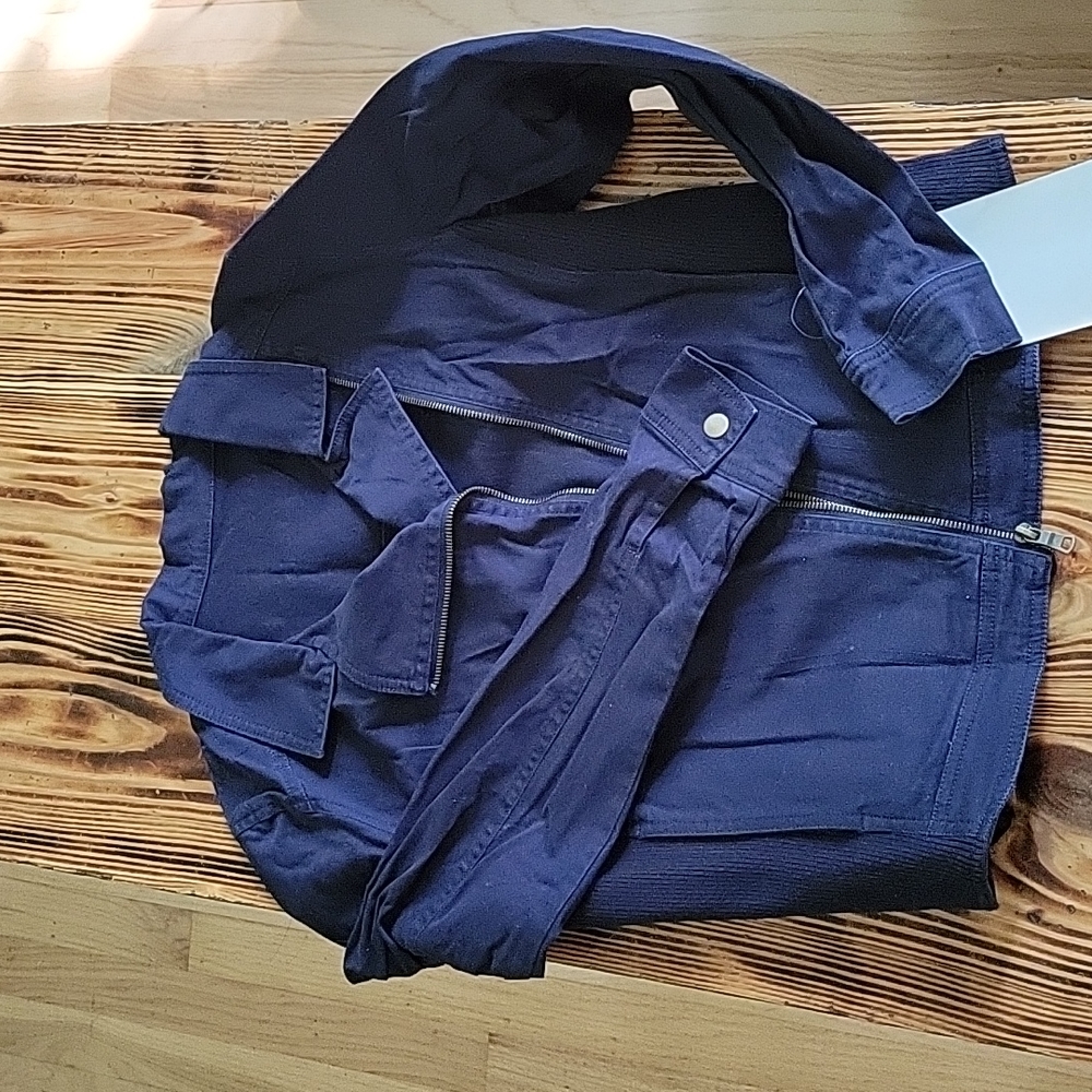 Navy Biker Jacket